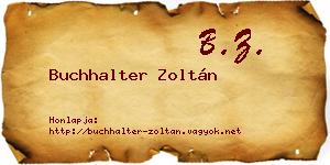 Buchhalter Zoltán névjegykártya