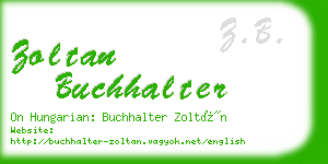 zoltan buchhalter business card